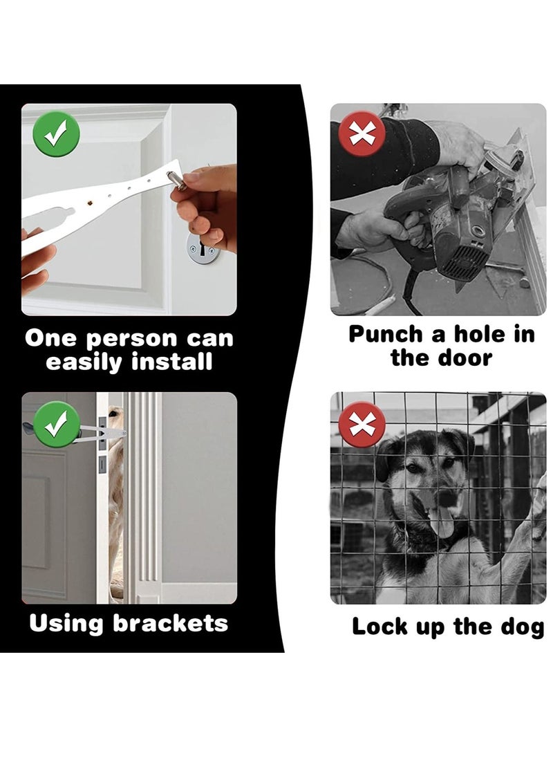 Generic - 2 Pack Cat Door Holder Latch Strong Flex Latch Strap Cat Door Stopper Cat Door Alternative to Keep Dogs Out of Cat Litter and Food No Measuring Easy to Install - Image 1
