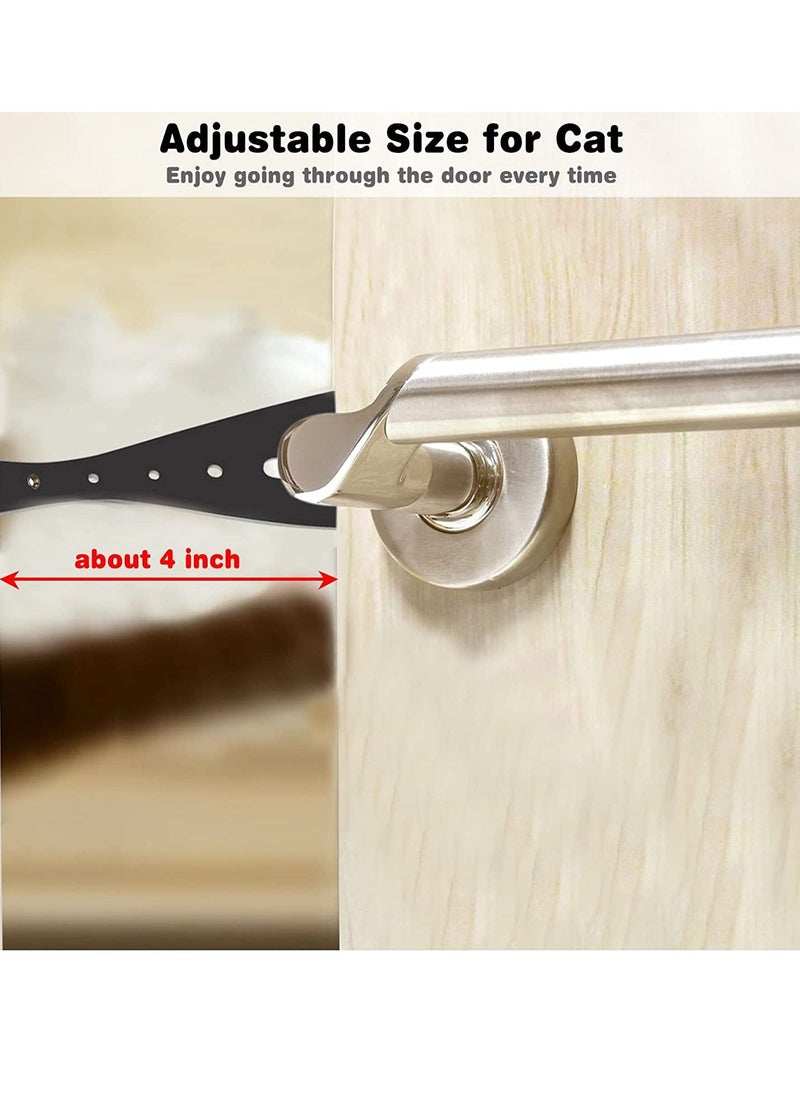 Generic - 2 Pack Cat Door Holder Latch Strong Flex Latch Strap Cat Door Stopper Cat Door Alternative to Keep Dogs Out of Cat Litter and Food No Measuring Easy to Install - Image 1