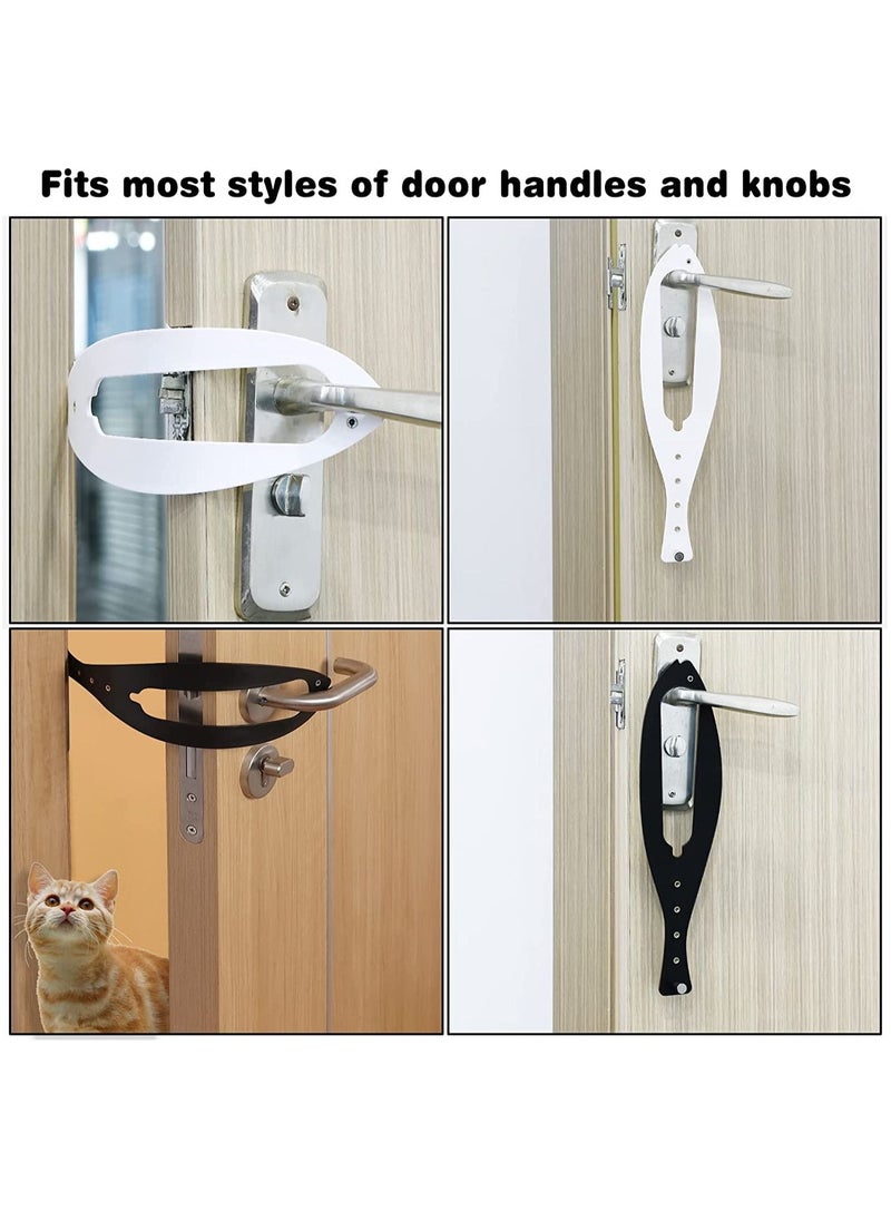 Generic - 2 Pack Cat Door Holder Latch Strong Flex Latch Strap Cat Door Stopper Cat Door Alternative to Keep Dogs Out of Cat Litter and Food No Measuring Easy to Install - Image 1