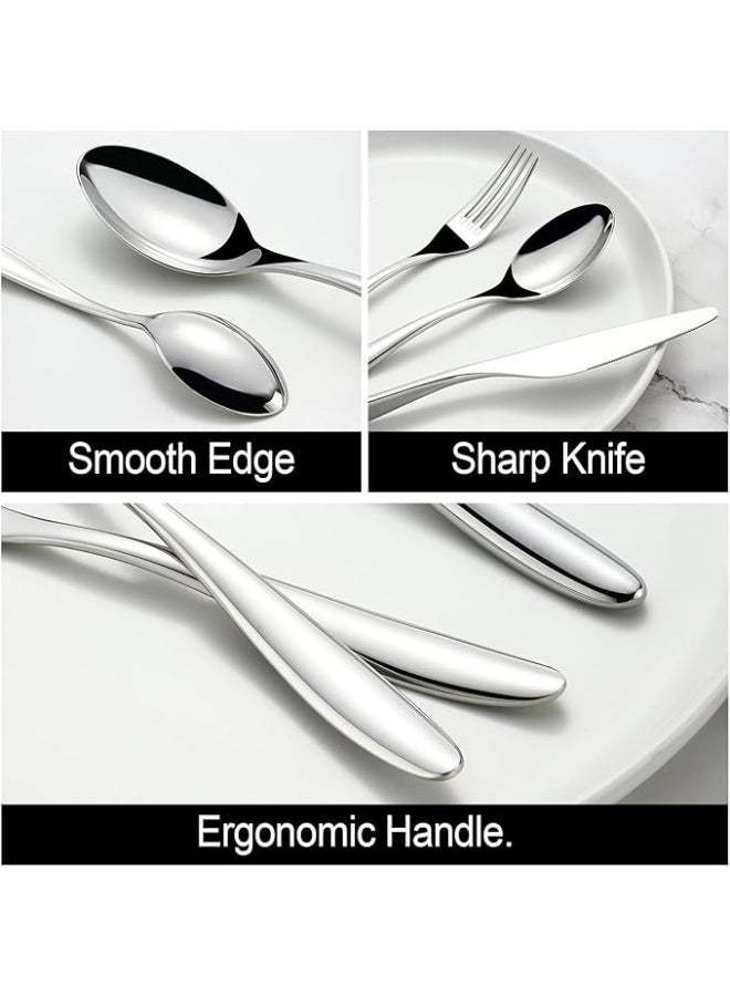 BS B&S 24-Piece Cutlery Set 6 Table Spoons, 6 Forks, 6 Knives & 6 Tea/Coffee Spoons Premium Stainless Steel Flatware Gift Box - Image 4