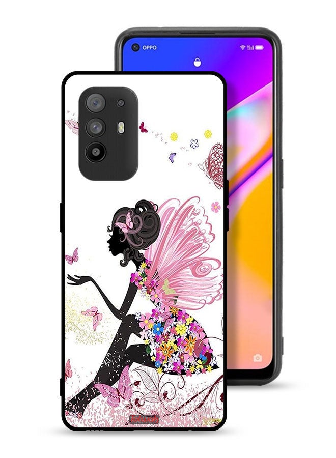 Tolwak Oppo A95 5G Protective Case Cover Butterfly Girl Artwork - Image 1