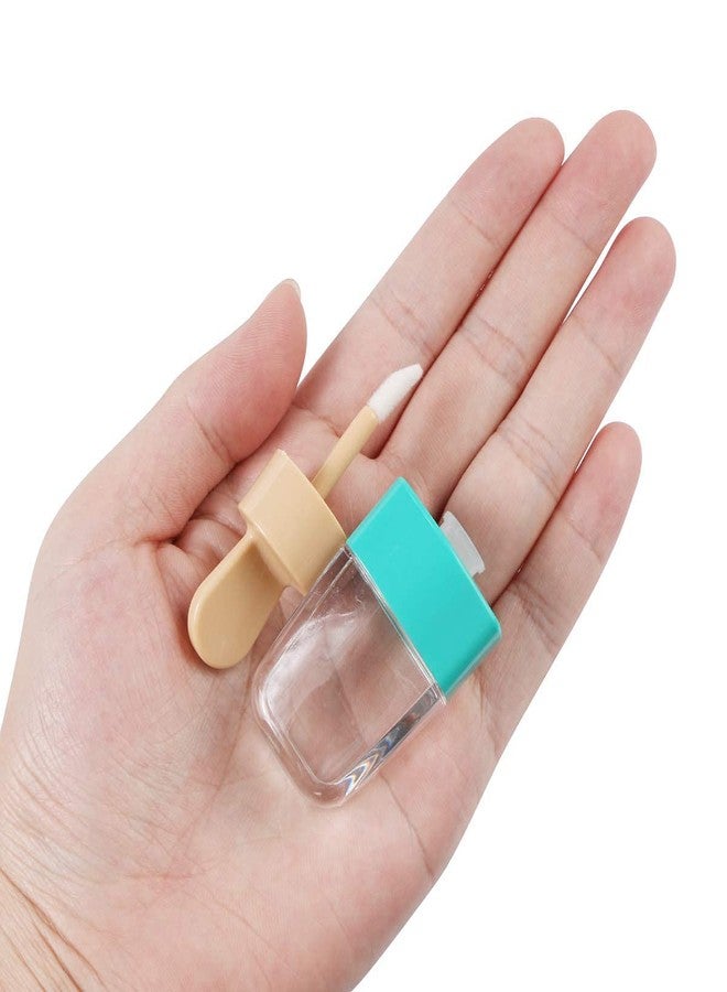 JOLLYSTYLE 15PCS Lip Gloss Tubes - Pink Green Blue Ice Cream Shape Lip Gloss Containers Empty - Refillable Clear Lipgloss/Lip Balm Containers for Girls Women DIY Cosmetics - Image 4