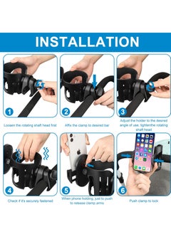 2-in-1 Stroller Cup Holder, Universal Cup Holder, with Phone Holder Mount, Large Caliber Designed Cup Drink Holder for Stroller, Bike, Wheelchair, Walker - pzsku/Z6C60540342432139055BZ/45/_/1717214858/40410984-8626-4eb6-948d-d612235414d0