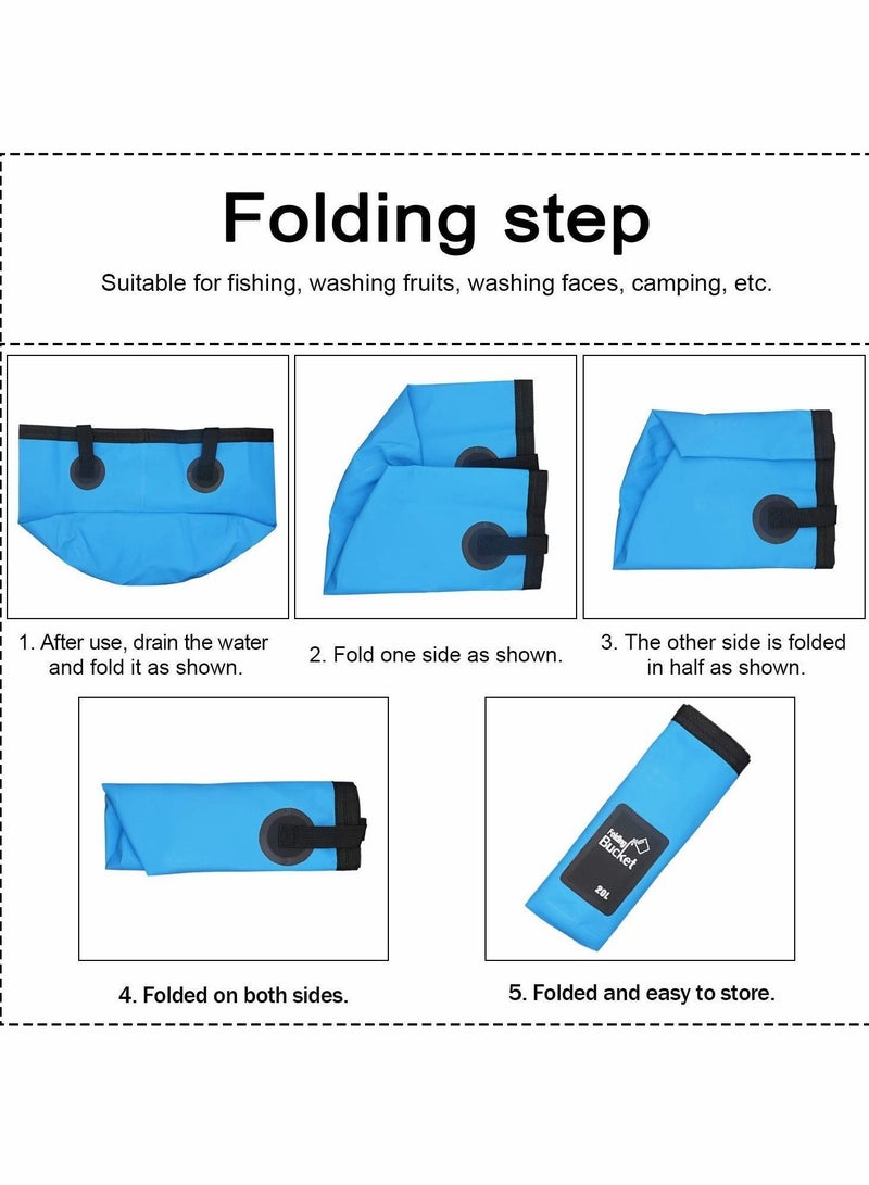 Y&D Collapsible Bucket, 5 Gallon Container Folding Water Bucket Portable Wash Basin Fishing for Travelling Camping Hiking Gardening Car Washing - Image 5