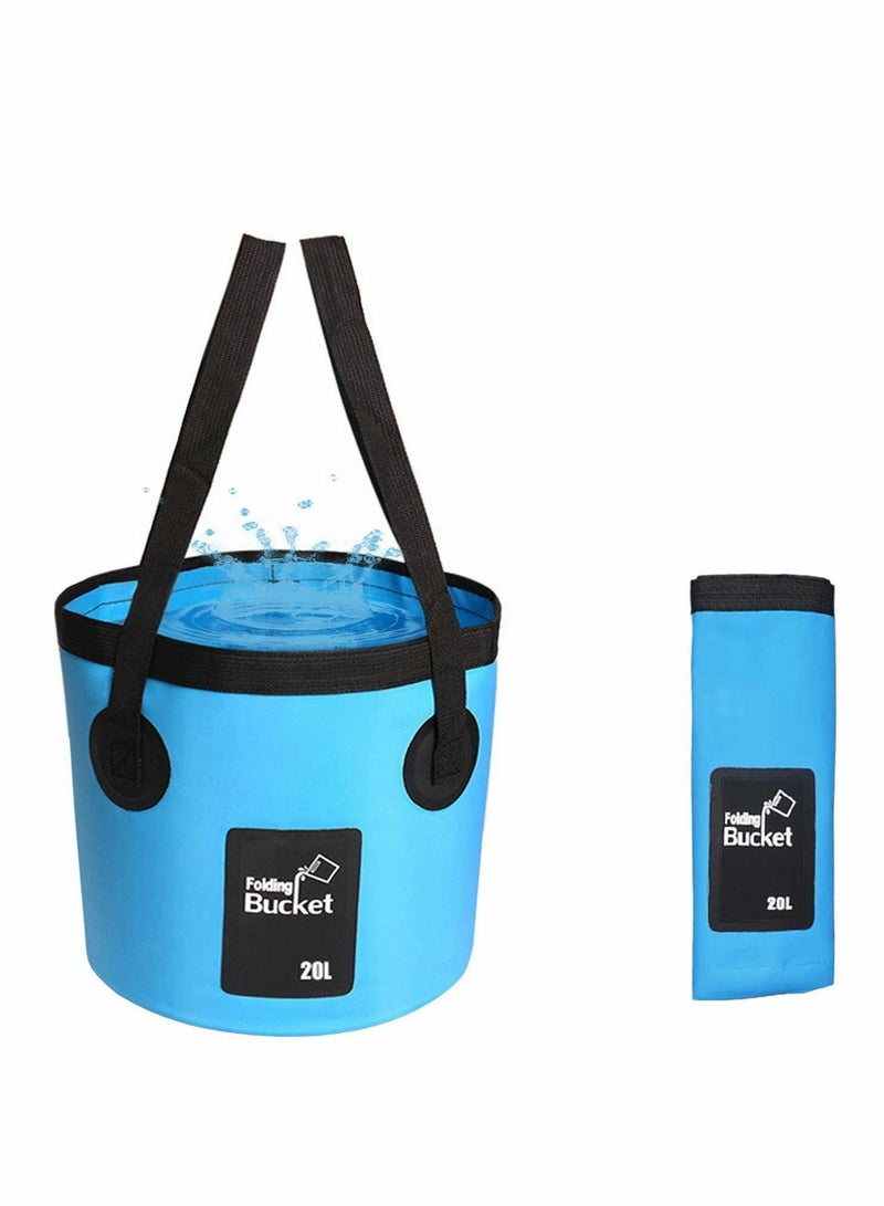 Y&D Collapsible Bucket, 5 Gallon Container Folding Water Bucket Portable Wash Basin Fishing for Travelling Camping Hiking Gardening Car Washing - Image 1