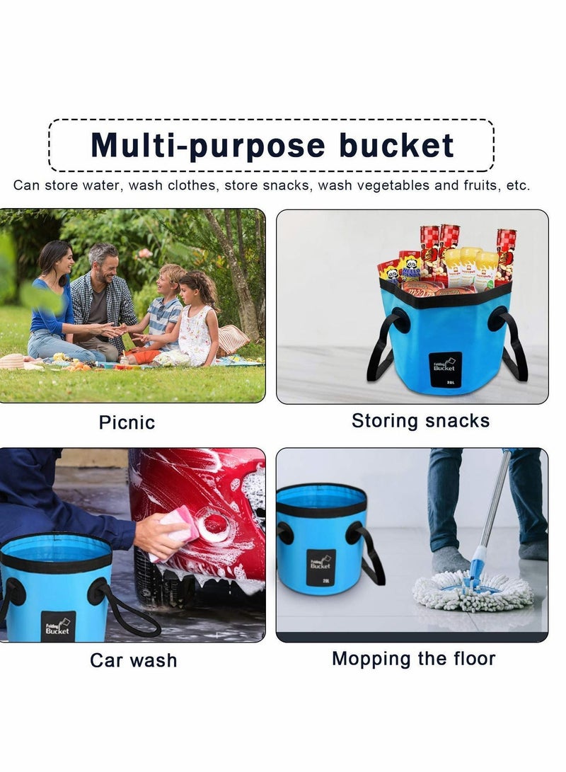 Y&D Collapsible Bucket, 5 Gallon Container Folding Water Bucket Portable Wash Basin Fishing for Travelling Camping Hiking Gardening Car Washing - Image 4