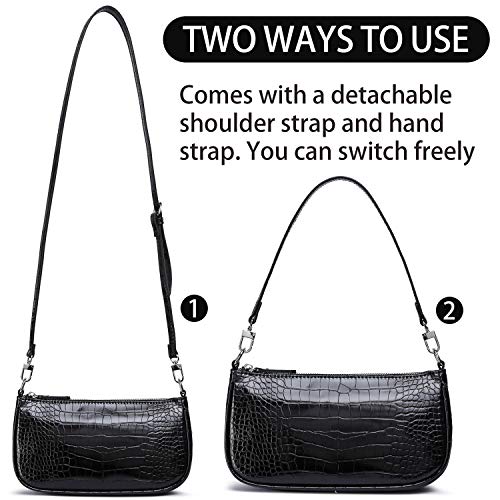 lapsting Women's Shoulder Bag Mini Purse for Women Y2k 90s Crossbody Clutch Small Purses Bags Black - Image 5