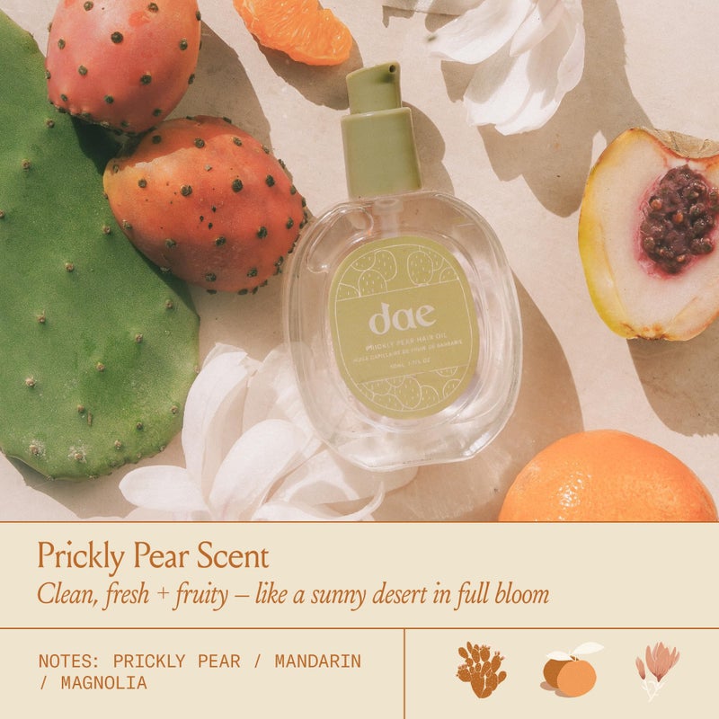 DAE Prickly Pear Hair Oil - Smooths Frizz, Hydrates, Prevents Breakage, Detangles, & Adds Shine (1.7 oz) - Image 4