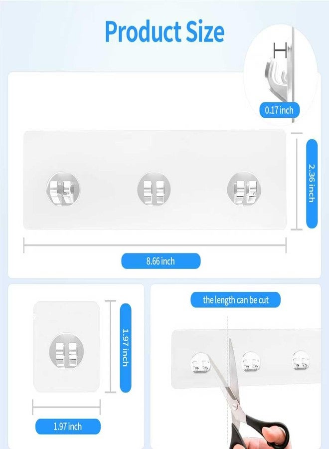 لاصق بديل أنيق لرفوف الاستحمام من IOMDRWU، 6 قطع من الخطافات والشرائط اللاصقة القوية المقاومة للماء لرفوف الاستحمام ورفوف تخزين الحمام، لا حاجة للثقب، كما أنها مناسبة لرفوف المطبخ - Image 2