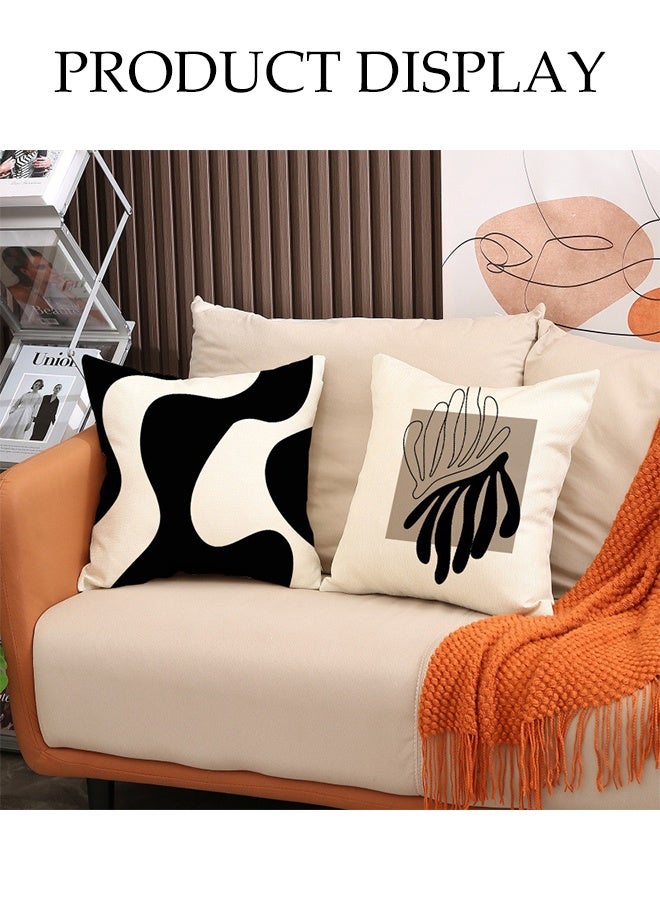 4 Pcs Pillow Covers Set ，Modern Style Cushion Covers，Square Linen Pillowcase，Wear Resistant and Durable，for Outdoor Patio Garden Living Room Sofa Farmhouse Decor ，45 x 45cm - Image 3