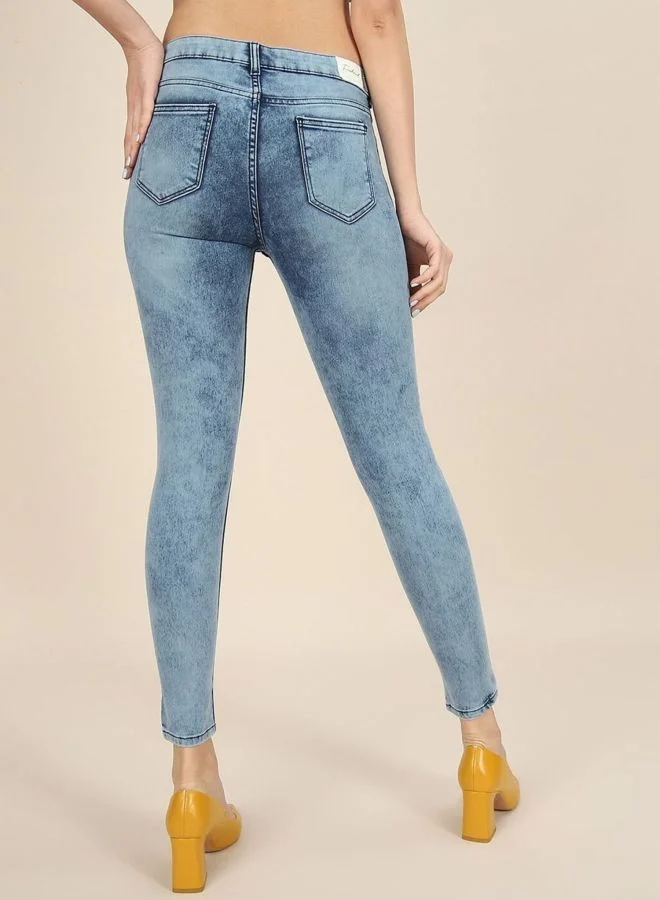 Freehand  Women Slim Fit Solid Mid Rise Jeans  | Best Price UAE