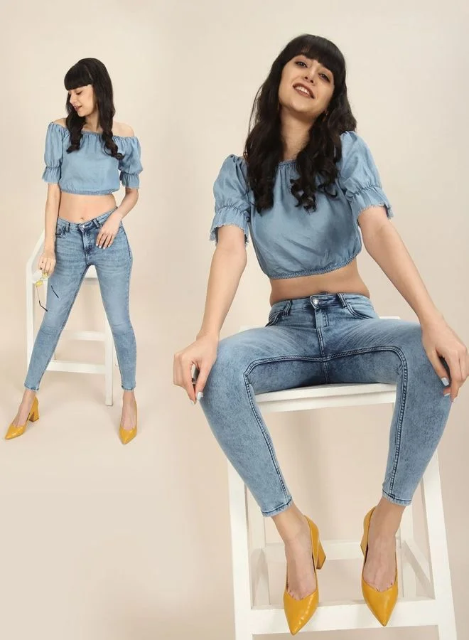 Freehand  Women Slim Fit Solid Mid Rise Jeans  | Best Price UAE