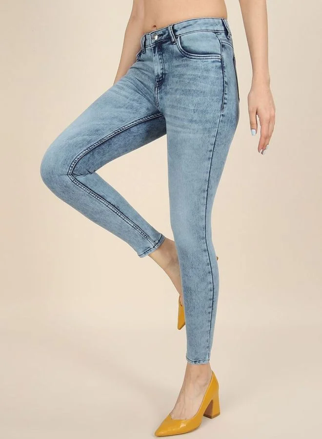 Freehand  Women Slim Fit Solid Mid Rise Jeans  | Best Price UAE