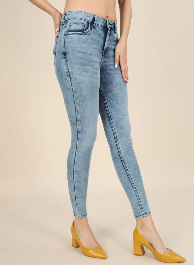 Freehand  Women Slim Fit Solid Mid Rise Jeans  | Best Price UAE