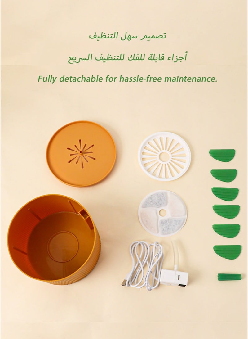 Cactus-Shaped Cat Water Fountain with Flowing Fountain, Quiet Design, Multi-Filter Purification, USB-Powered, and Easy-Clean Build for Saudi Homes - Image 5