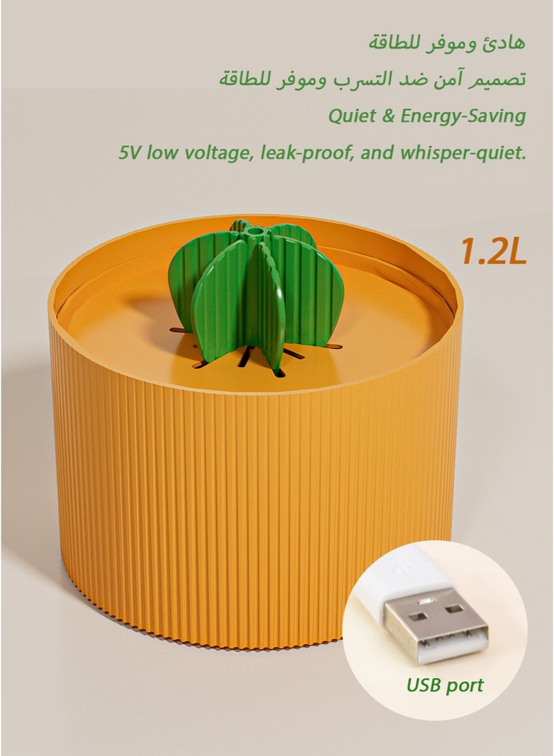 Cactus-Shaped Cat Water Fountain with Flowing Fountain, Quiet Design, Multi-Filter Purification, USB-Powered, and Easy-Clean Build for Saudi Homes - Image 4