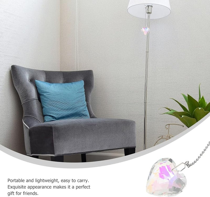 قلادة مصباح بلورية على شكل قلب لمروحة السقف، زينة للمنزل والحديقة - Image 4