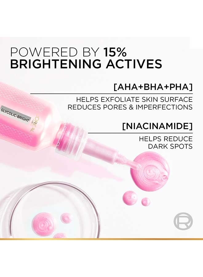 L'OREAL PARIS Glycolic Bright Anti-Dark Spot Exfoliant Peel Serum - Image 3