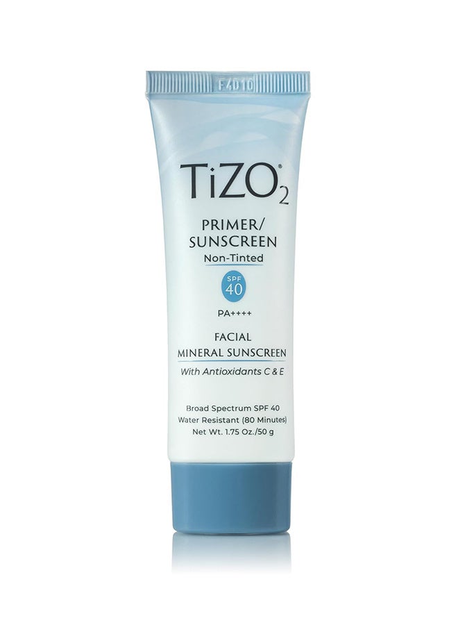 TiZO2 Primer Sunscreen 50g, Non Tinted, SPF 40 PA++++, Facial Mineral Sunscreen - Image 1