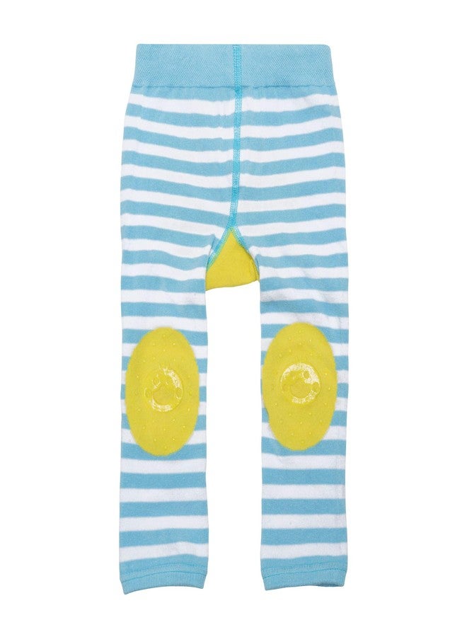 ZOOCCHINI Baby/Toddler Crawling Pants with Non-Slip Silicone Knee Grippers and Matching Anti-Skid Socks, 6-12 Months, Puddles The Duck - Image 4