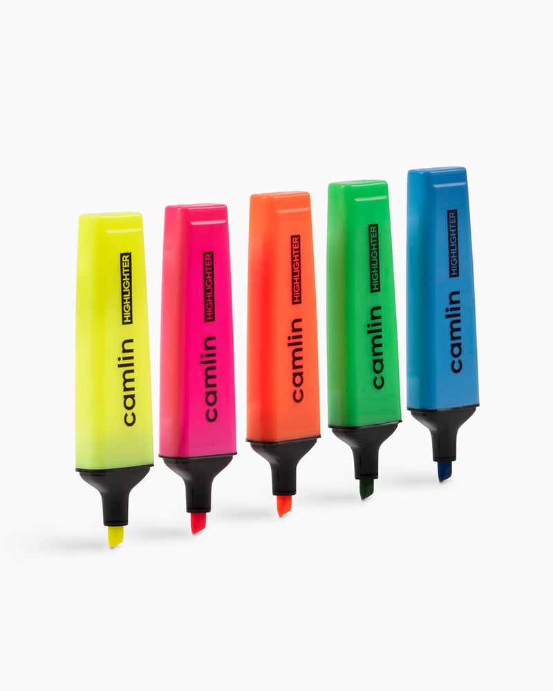 Camlin Highlighter Pen 5 Shades, Multicolor - Image 3