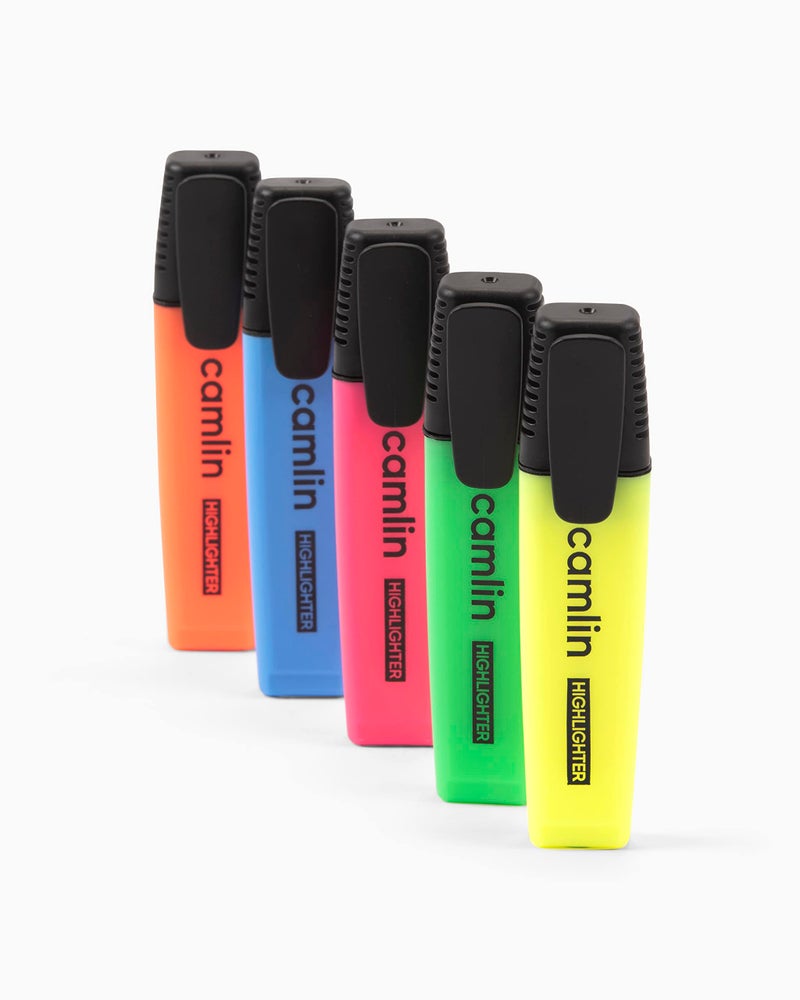 Camlin Highlighter Pen 5 Shades, Multicolor - Image 1