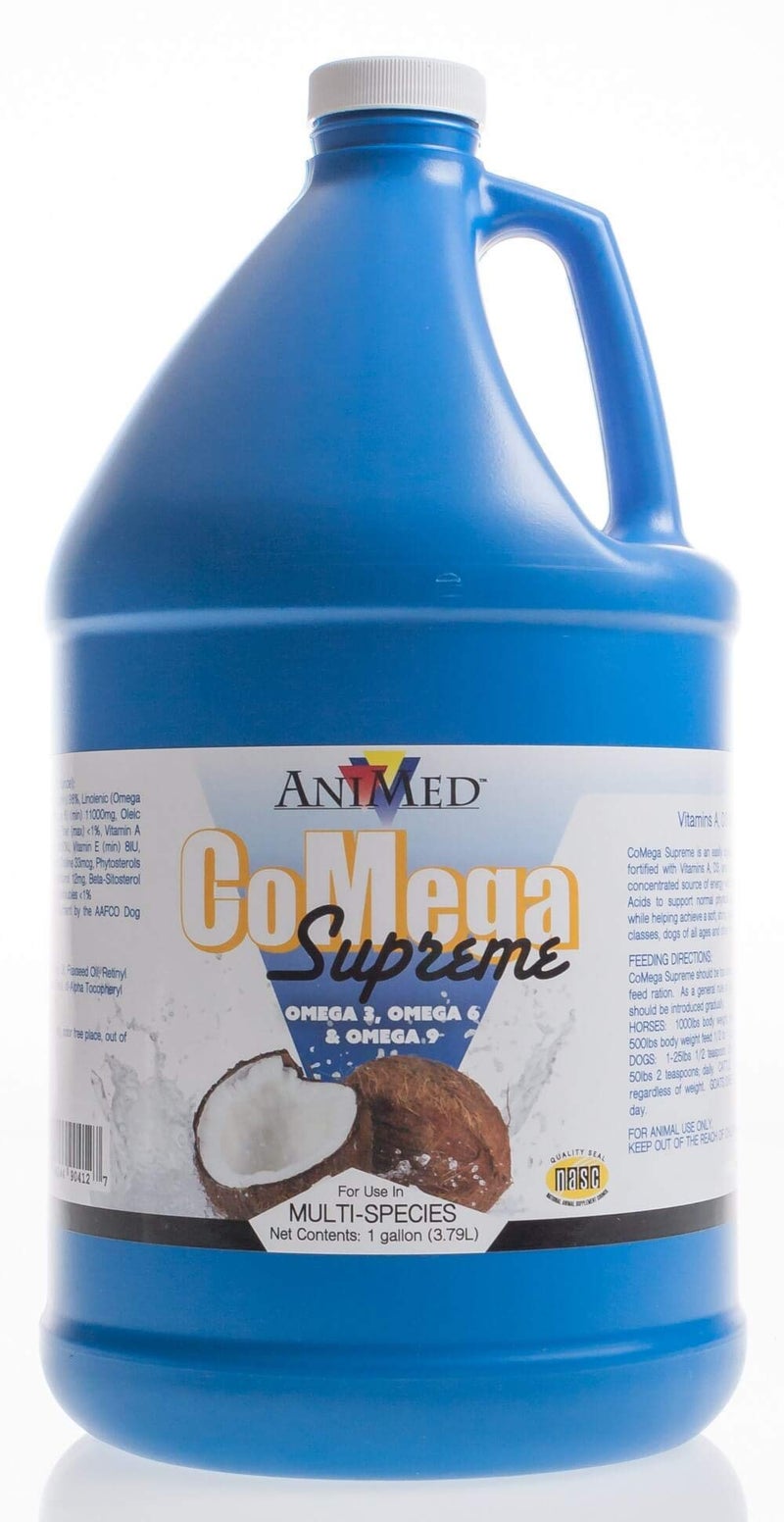 AniMed CoMega Supreme, 1 Gallon, Balanced Essential Fatty Acid Coat Supplement for Horses - Image 1