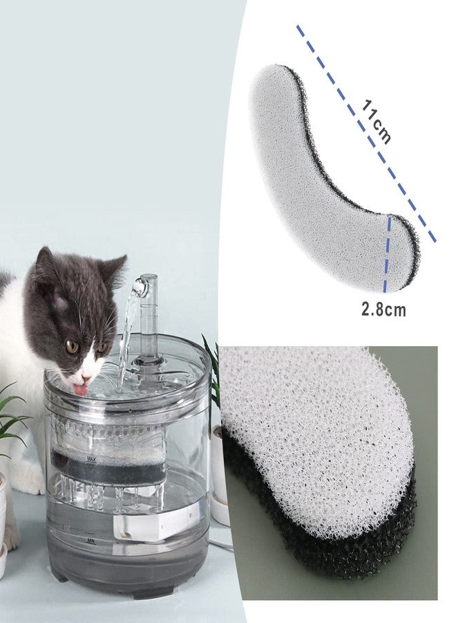 ECSiNG 8PCS Pet Water Fountain Filters Compatible with WF050 WF060 Water Fountain Replacement Filters Cat Dog Water Dispenser Filters 11x2.8x1.7cm - Image 3