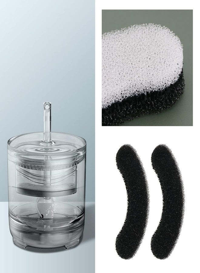 ECSiNG 8PCS Pet Water Fountain Filters Compatible with WF050 WF060 Water Fountain Replacement Filters Cat Dog Water Dispenser Filters 11x2.8x1.7cm - Image 2