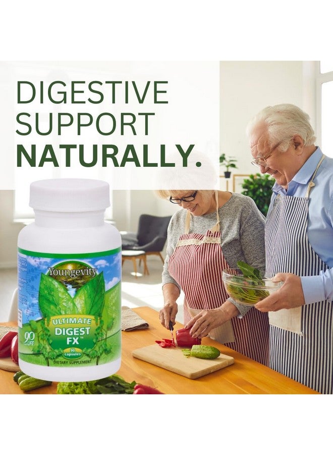 Youngevity Ultimate Digest FX™ - Ultra Prebiotic, Probiotic, & Enzyme - Plant Enzyme Blend - FOS Blend - Sea Minerals - 15 Billion Lactobacillus Blend - Digestion Aid - 90 Capsules - Image 3