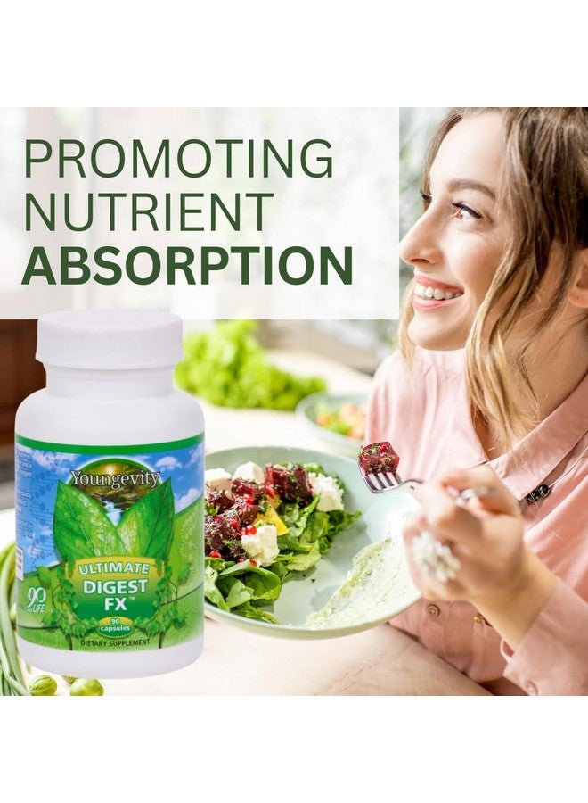 Youngevity Ultimate Digest FX™ - Ultra Prebiotic, Probiotic, & Enzyme - Plant Enzyme Blend - FOS Blend - Sea Minerals - 15 Billion Lactobacillus Blend - Digestion Aid - 90 Capsules - Image 5