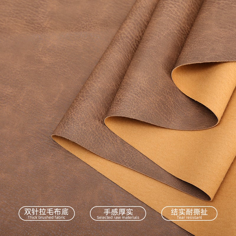 1.2 Thick Crazy Horse Leather Material Cowhide Artificial Leather Fabric Pu Soft Bag Sofa Fabric Diy Handmade Material - Image 4