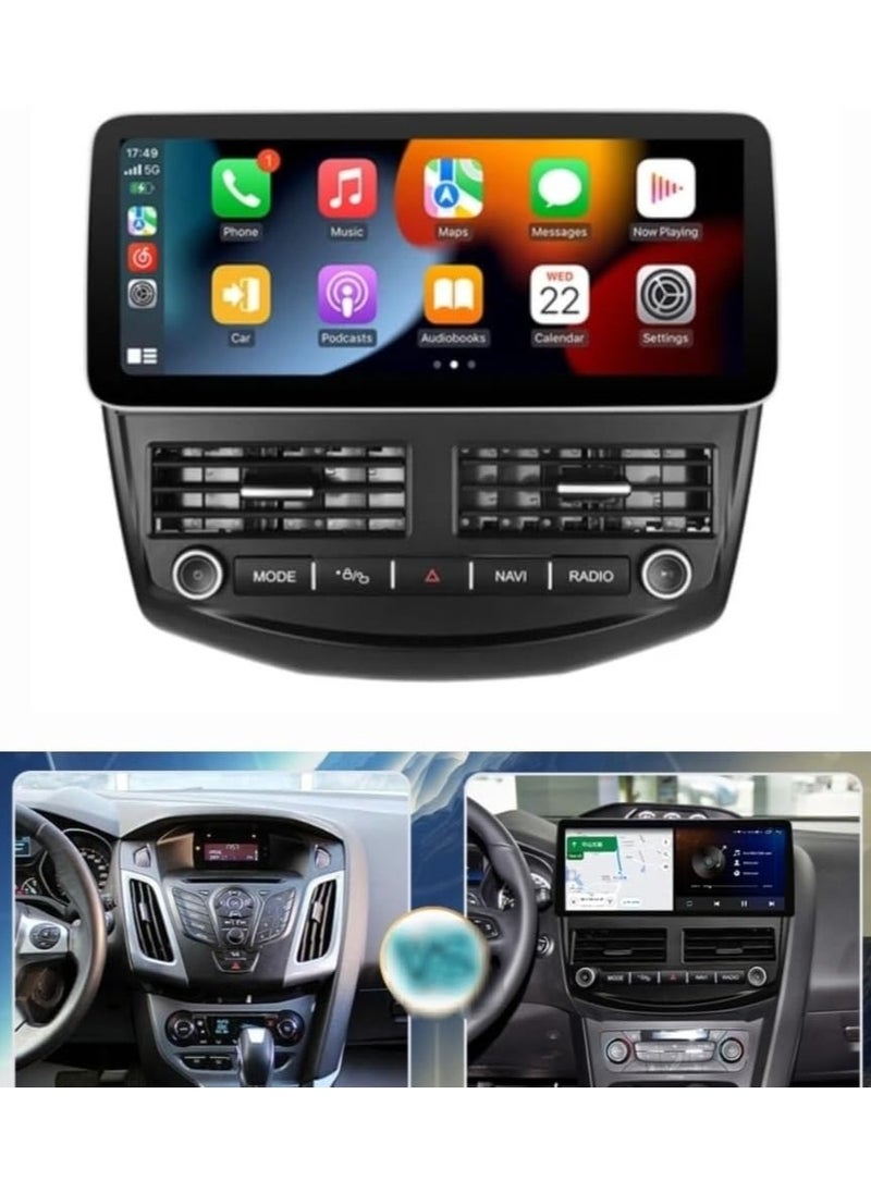 فيريكس ستيريو سيارة أندرويد 12.3 بوصة لفورد فوكس 2012 إلى 2019 4 جيجابايت رام دعم Apple Carplay Android Auto شاشة لمس QLED لاسلكية 4G Wifi AHD كاميرا متضمنة بلوتوث  - Image 1