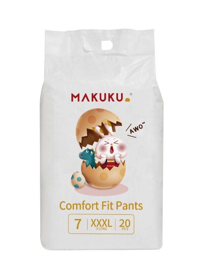 Makuku Comfort Fit Pants Diapers Size 7 17+kg  24+ months 20 Diapers 