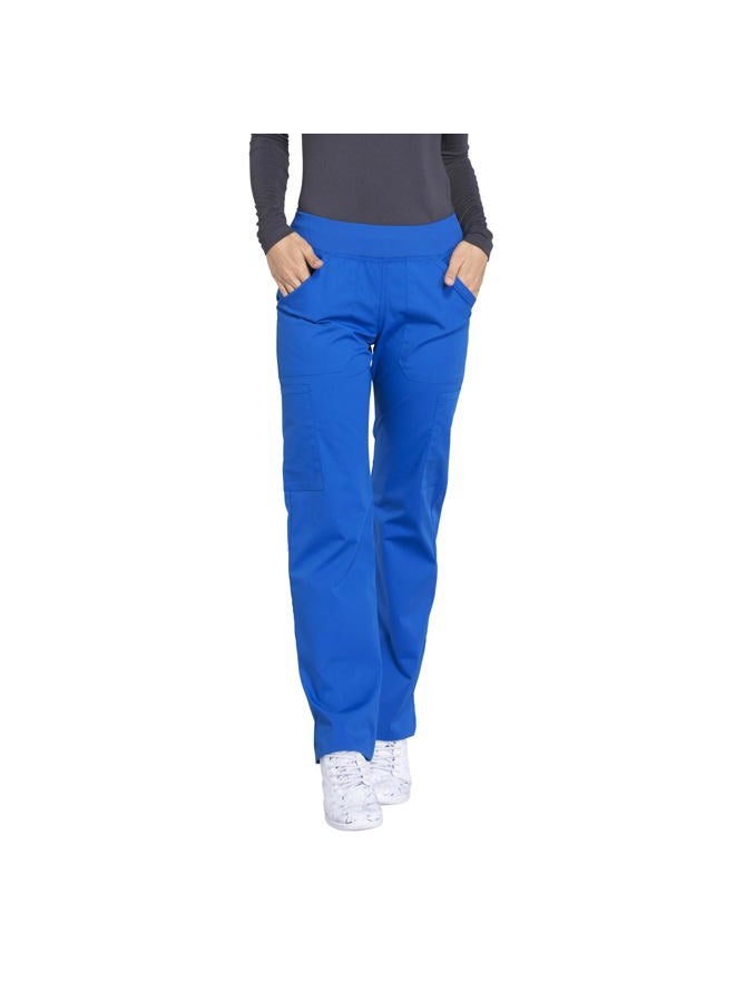 Cherokee Women's Professionals Ww170 Mid Rise Straight Leg Pull-On Pant X-Small Royal - Image 1