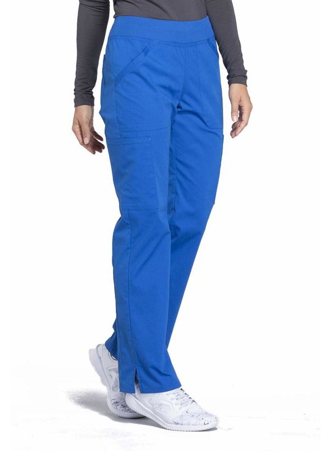 Cherokee Women's Professionals Ww170 Mid Rise Straight Leg Pull-On Pant X-Small Royal - Image 2