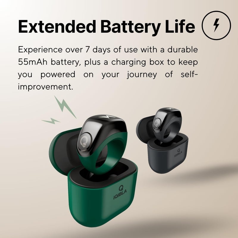 Zikr Ring Juud Tasbih 3-in-1 Flex Lite Smart Tasbih Zikr Ring Counting With 3 Compatible Sizes(18mm/ 20mm/ 22mm) | 2-5 Prayer Reminder, 3 Tasbih Reminder, BT Connectivity - Image 3