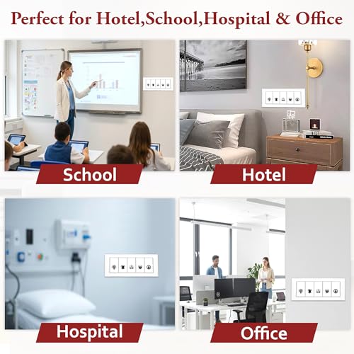 GLUN® 600 Switch Board Stickers 60+ Icons (Monochrome Black) | Luxury Vinyl Decorative Switch Stickers for Home, Hotel, Office & School | Self Adhesive, Waterproof & Removable - Image 5