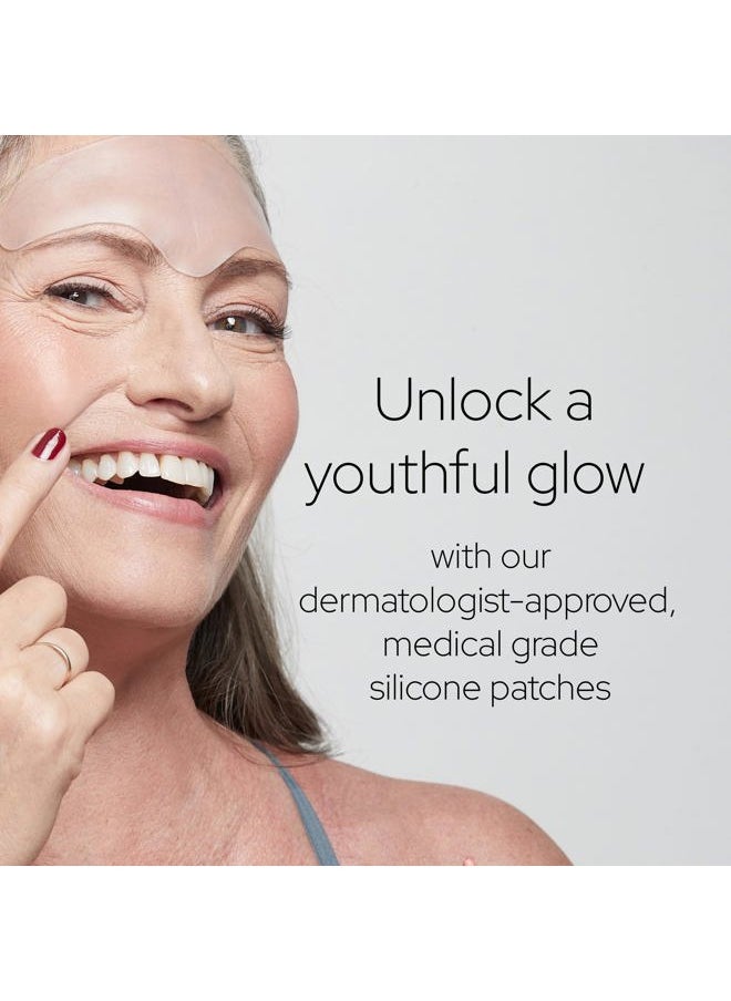 Sio Beauty SuperLift Forehead, Eye, & Lip Anti-Wrinkle Silicone Patches - Reduce Brow, Smile, and Under Eye Wrinkles Overnight  - Image 2