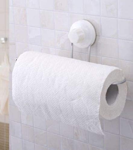 Vruta Trong Chrome Stainless Steel Self Adhesive Suction Cup Roll Paper Holder Wall Mounted Bathroom Toilet Paper Towel Holder Hanger - Image 2