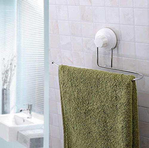 Vruta Trong Chrome Stainless Steel Self Adhesive Suction Cup Roll Paper Holder Wall Mounted Bathroom Toilet Paper Towel Holder Hanger - Image 5
