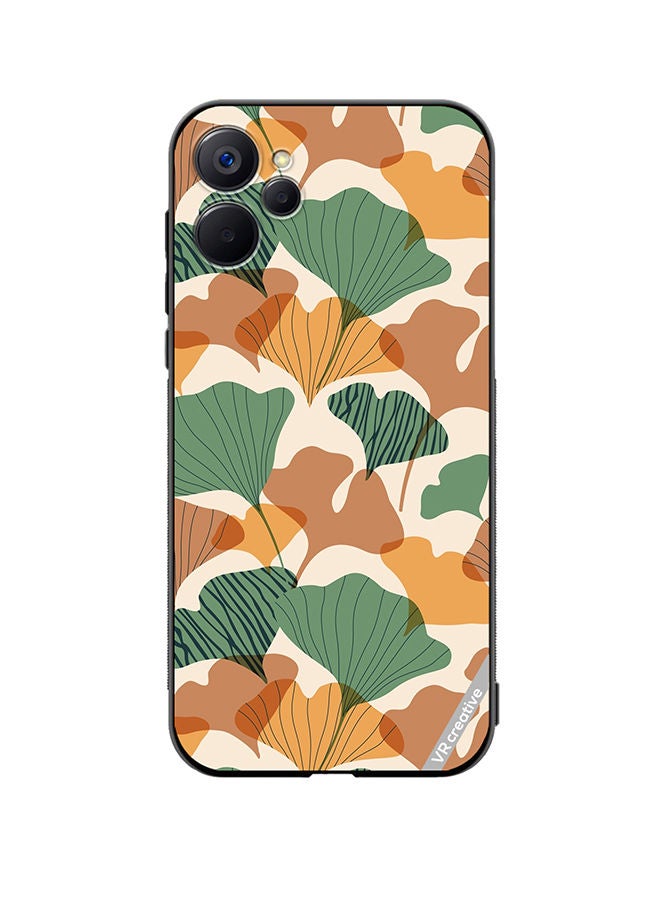 VR CREATIVE Protective Case Cover For Realme 9i 5G Autumn Gingko Leaves Silhouettes Design Multicolour - Image 1