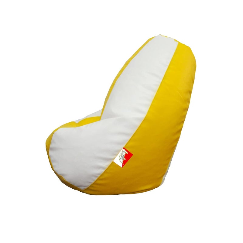 LAZYBAG Bean Bag Chair Furniture for Kids XXXL Bean Bag Cover Playing Video Games or Relaxing for classrooms daycares Libraries or Work from Home Yellow and White 3XL Size - Image 4