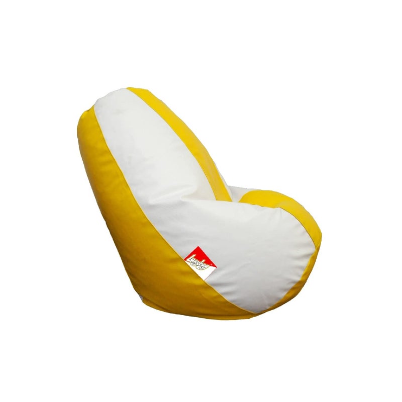 LAZYBAG Bean Bag Chair Furniture for Kids XXXL Bean Bag Cover Playing Video Games or Relaxing for classrooms daycares Libraries or Work from Home Yellow and White 3XL Size - Image 5