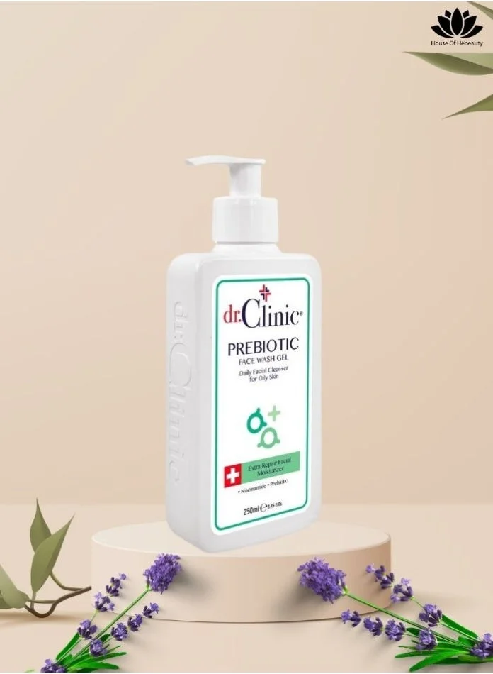 dr.Clinic جل غسول الوجه اليومي د.كلينيك بالبريبيوتيك للبشرة الدهنية (الأخضر)