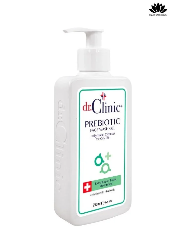 dr.Clinic جل غسول الوجه اليومي د.كلينيك بالبريبيوتيك للبشرة الدهنية (الأخضر)