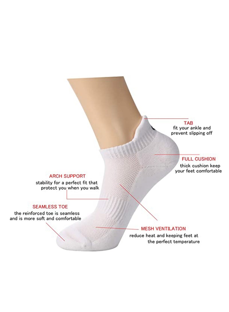SYOSI Socks, Athletic Running Socks Low Cut Sports Tab Socks for Men and Women Sports Socks, Pure Cotton, Breathable, Comfortable, High-Quality Athletic Socks (6 Pairs) - Image 3
