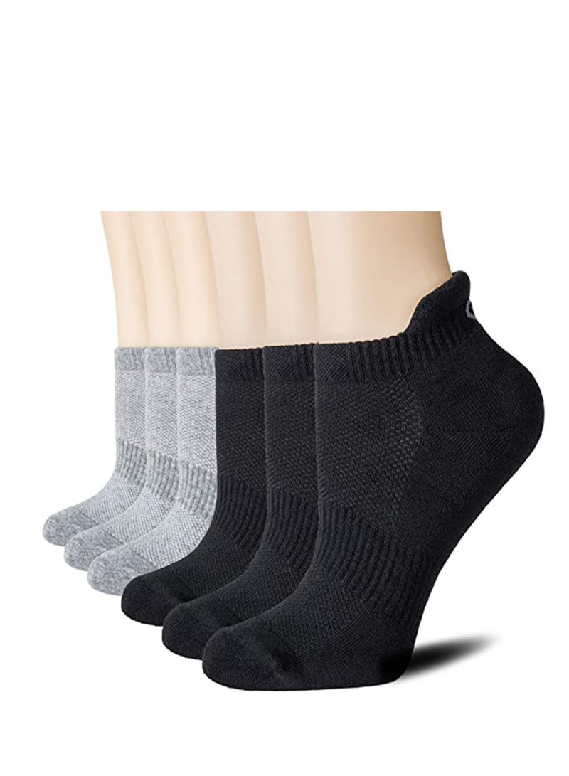 SYOSI Socks, Athletic Running Socks Low Cut Sports Tab Socks for Men and Women Sports Socks, Pure Cotton, Breathable, Comfortable, High-Quality Athletic Socks (6 Pairs) - Image 1