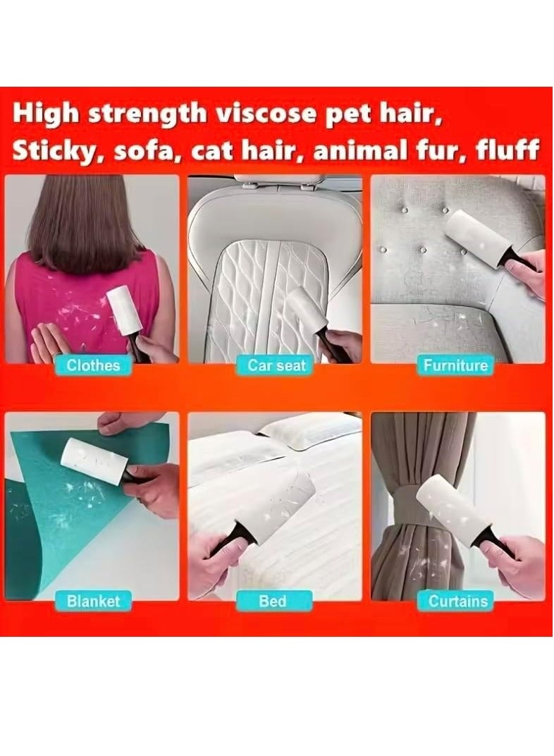 Lint Rollers for Pet Hair, Extra Sticky, Reusable Lint Roller with 420 sheets (14 rolls + 2 latest handles), Best for Dusty Surfaces, Clothes Furniture, Carpet, Dog & Cat Hair Remover - Image 5
