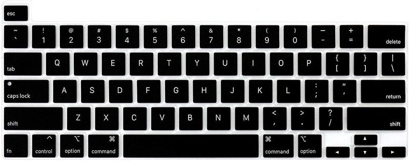 Oaky Keyboard Protector Compatible with MacBook Pro16 Inch 2019-2020 Release Model A2141 Soft Silicone Waterproof Dust-Proof Ultra Thin Keyboard Cover Skin for MacBook Pro 16 Inch - Silicon Black - Image 1